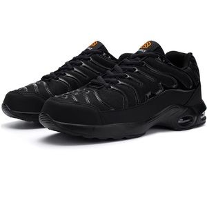DYKHMILY Air Cushion Steel Toe Shoes for Men Wide Width Lightweight Safety shoes